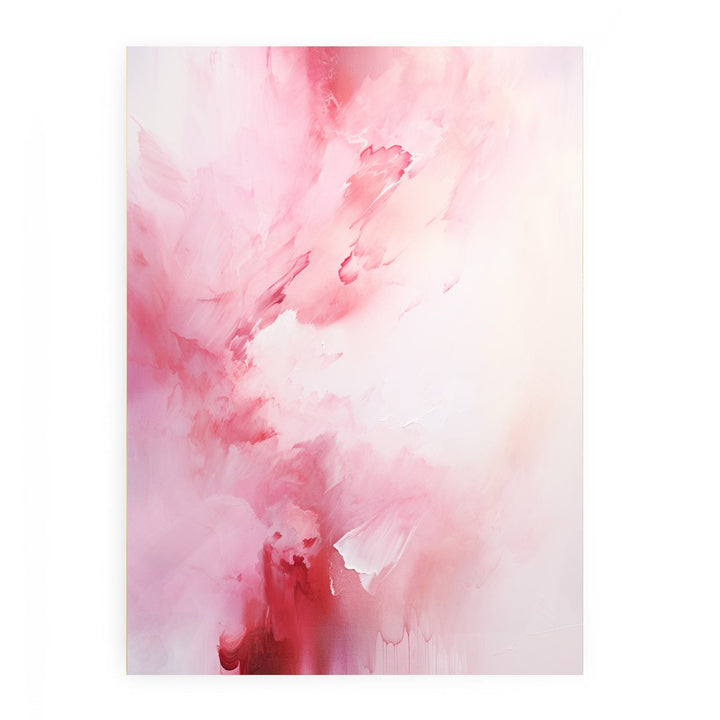 White Pink Abstract Painting
