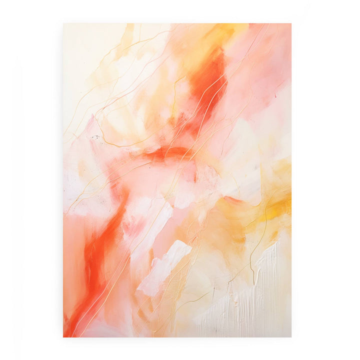 Orange Pink Abstract Painting