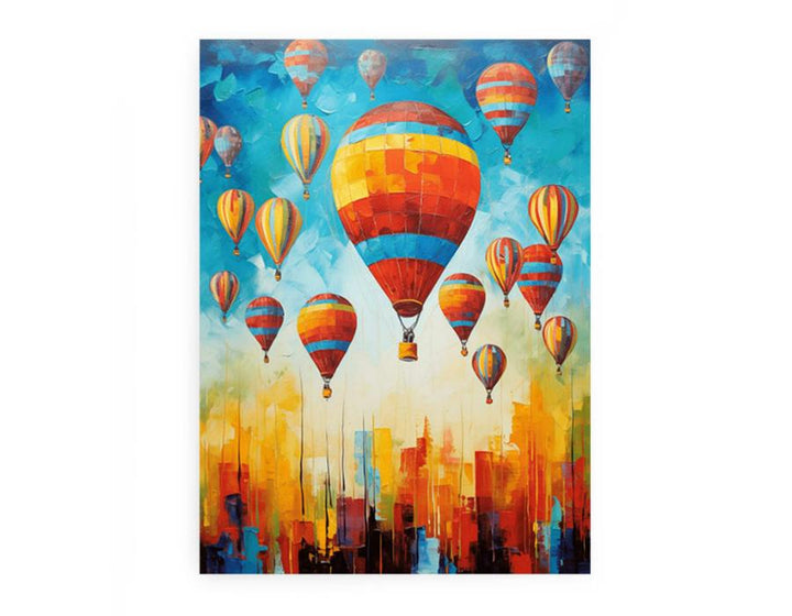 Hot Balloons Modern Painting 