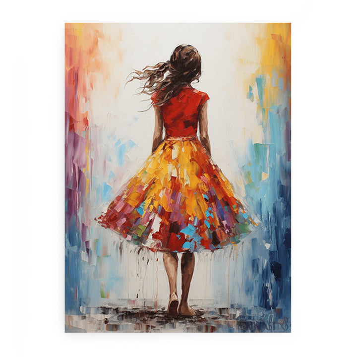Girl Dress Modern Painting 