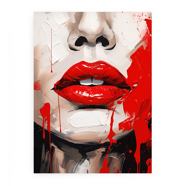Red Lips Modern Art Painting 