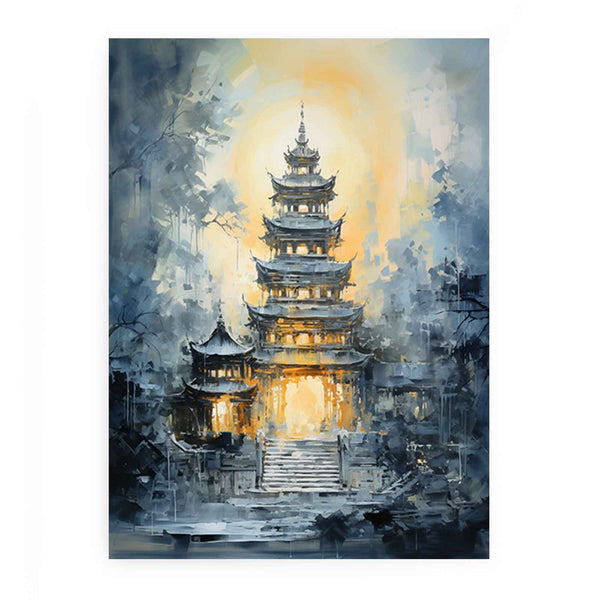 Building Temple Modern Art  Painting 