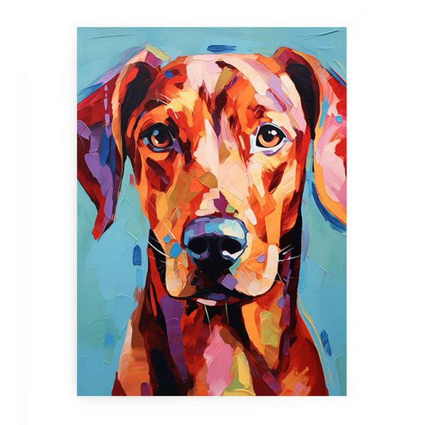 Red Dog Modern Art  Painting 