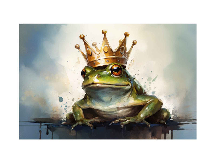 Frog Crown Modern Art Painting