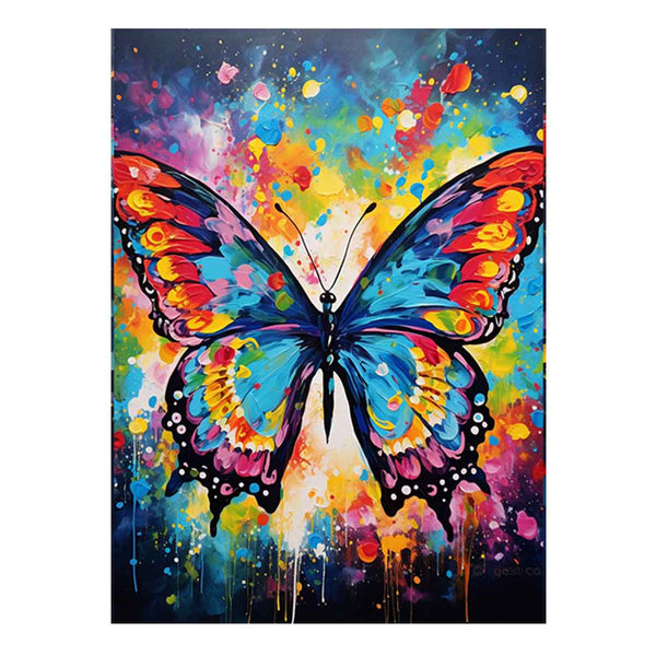 Modern Art Painting Colorful Butterfly 