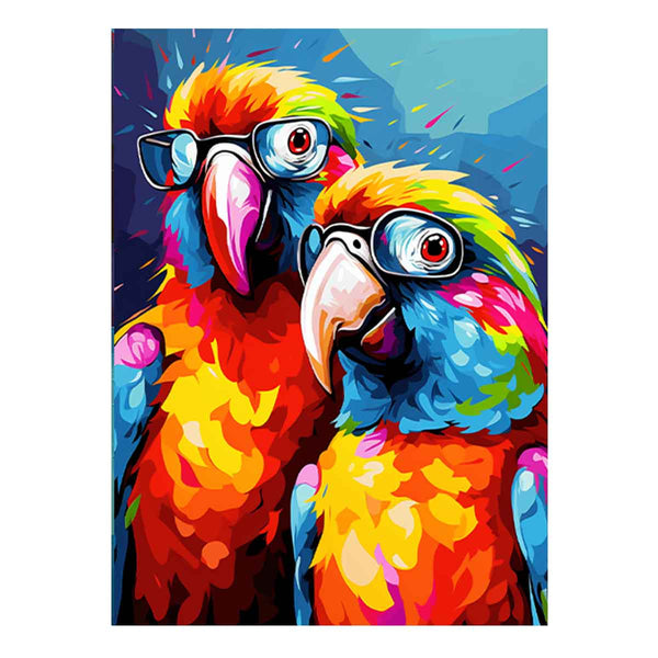 Two Parrot Modern Art Painting