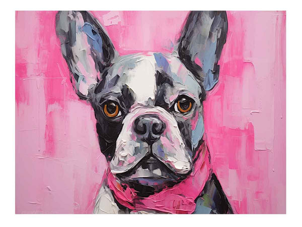 Modern Art Painting Pug Dog 