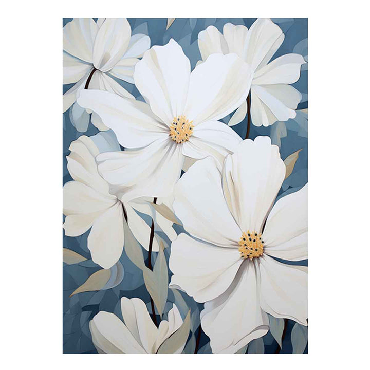 Flower White Art Painting 