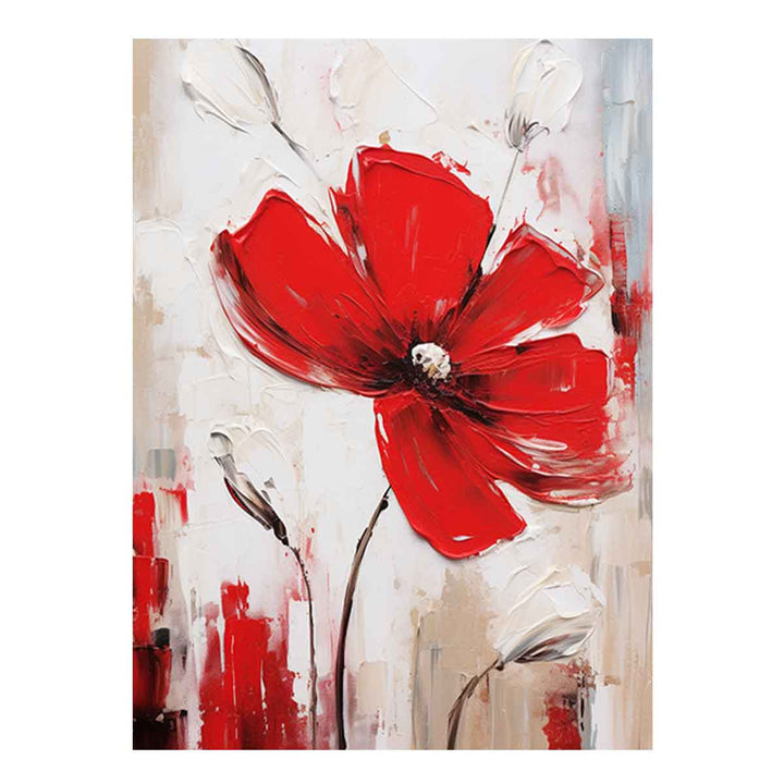 Flower Red Painting 