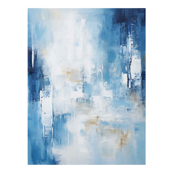  Blue White Abstract Art