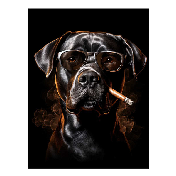 Smoking Dog Art