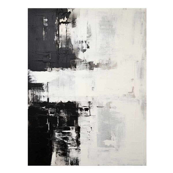 Grey Black Abstract Art